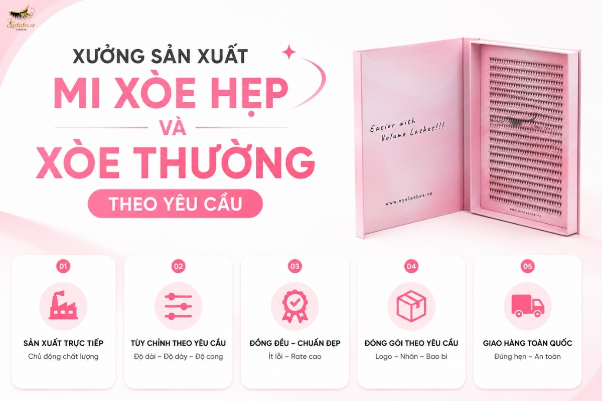 Xưởng Sản Xuất Mi Xòe Hẹp Và Xòe Thường Theo Yêu Cầu